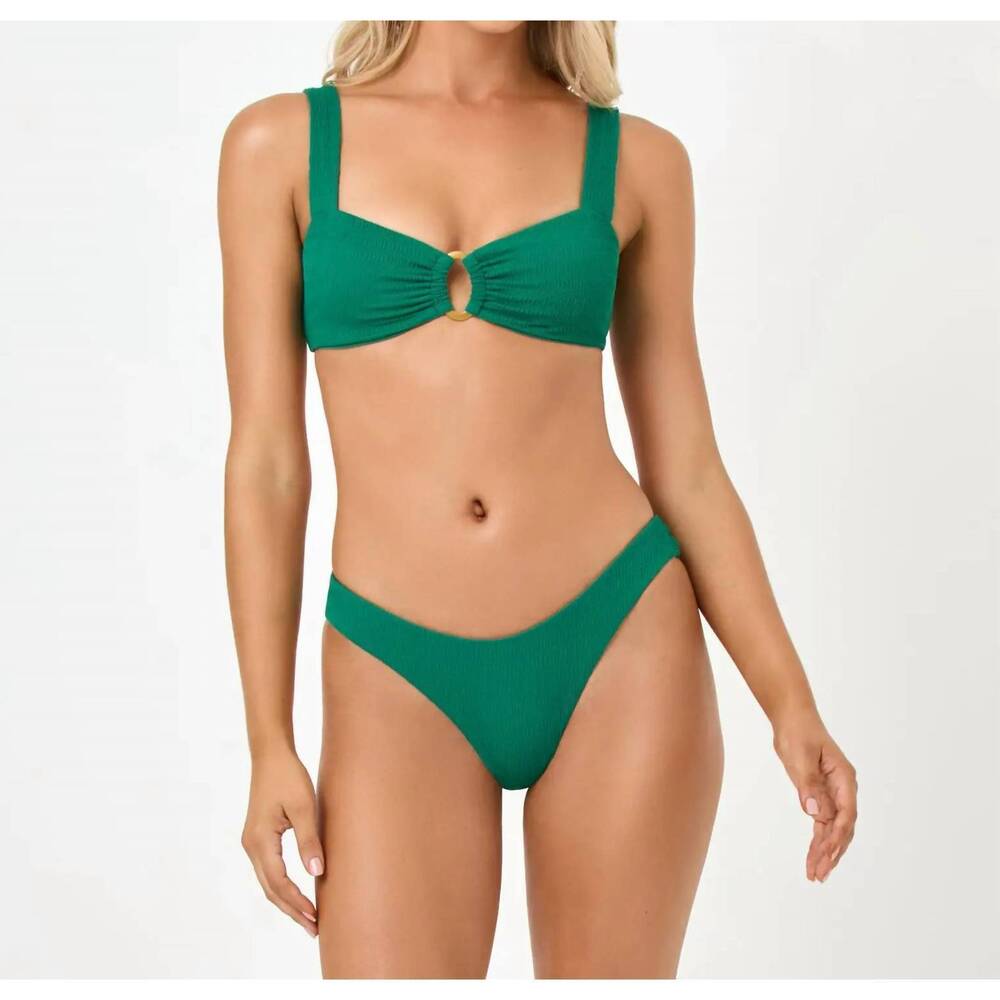 NEW L*SPACE willow bikini top in isle